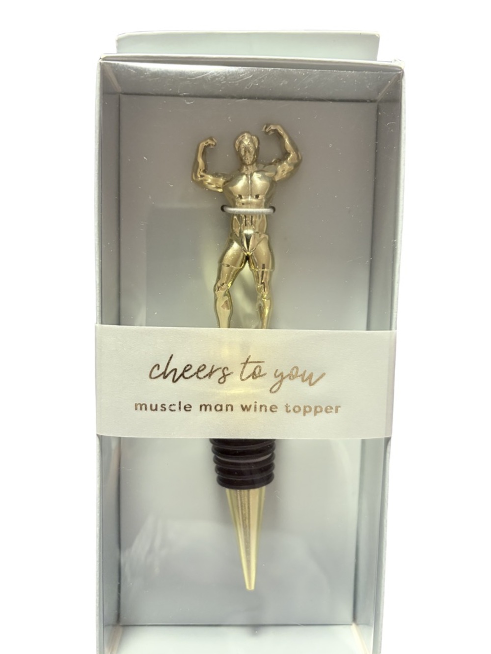 NEW Gold Muscle Man Wine Bottle Stopper, for Bachelorette Parties, Girls Weekend